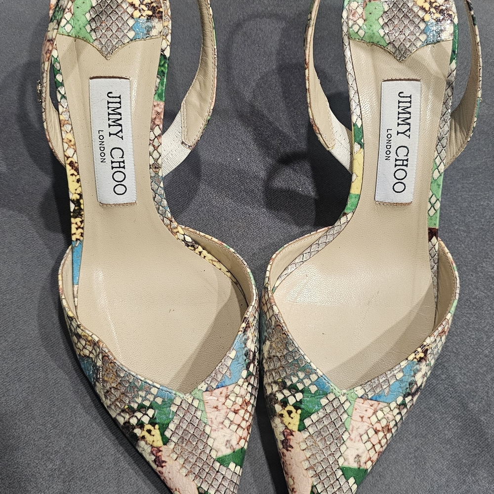 Jimmy Choo Multicolor Snakeskin Heels
